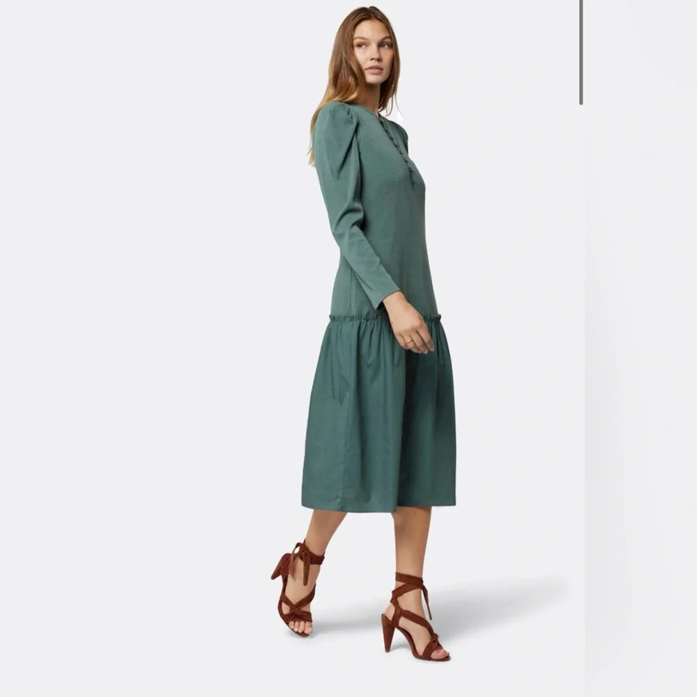 Soft Joie Nova Midi Dress, silver pine. Size M - Picture 2 of 10